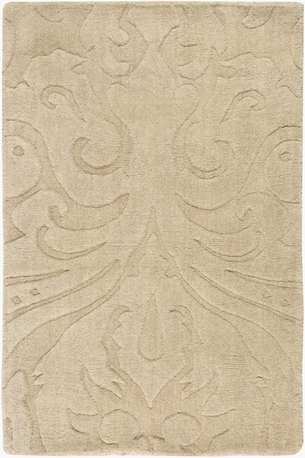 Surya Sculpture 2' X 3' Hand Loomed Wool Rug - Timeless Elegance & Comfort For Your Home Décor Space Beige Wool Scu7512-23