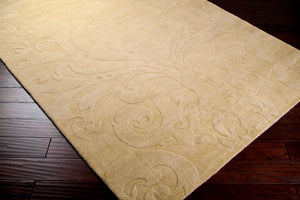 Surya Sculpture 2' X 3' Hand Loomed Wool Rug - Timeless Elegance & Comfort For Your Home Décor Space Beige Wool Scu7512-23