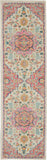 Nourison Passion PSN25 Machine Made Power-loomed Ornamental Border Indoor Only Bohemian Vintage Rug Ivory Pink, Ivory Pink 100% Polypropylene 99446748102