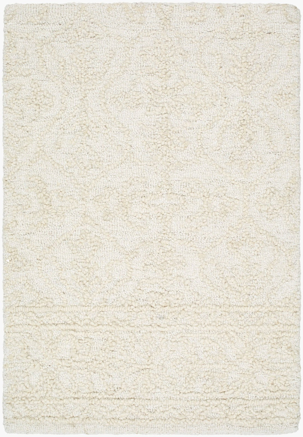 Livabliss Sicily Hand Tufted Wool Area Rug Artisan Crafted for Entryways and Cozy Reading Nooks Ivory, Cream 9' x 12' SCY2304-912
