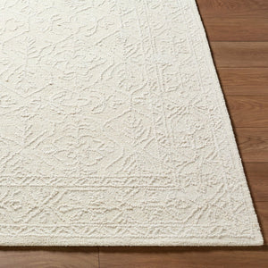 Livabliss Sicily Hand Tufted Wool Area Rug Artisan Crafted for Entryways and Cozy Reading Nooks Ivory, Cream 9' x 12' SCY2304-912