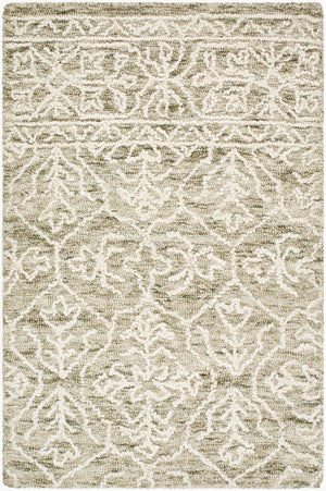 Livabliss Sicily Collection Hand Tufted Wool Rug Artisan Texture for Entryways and Bedrooms Sage, Ivory 2' x 3' SCY2306-23
