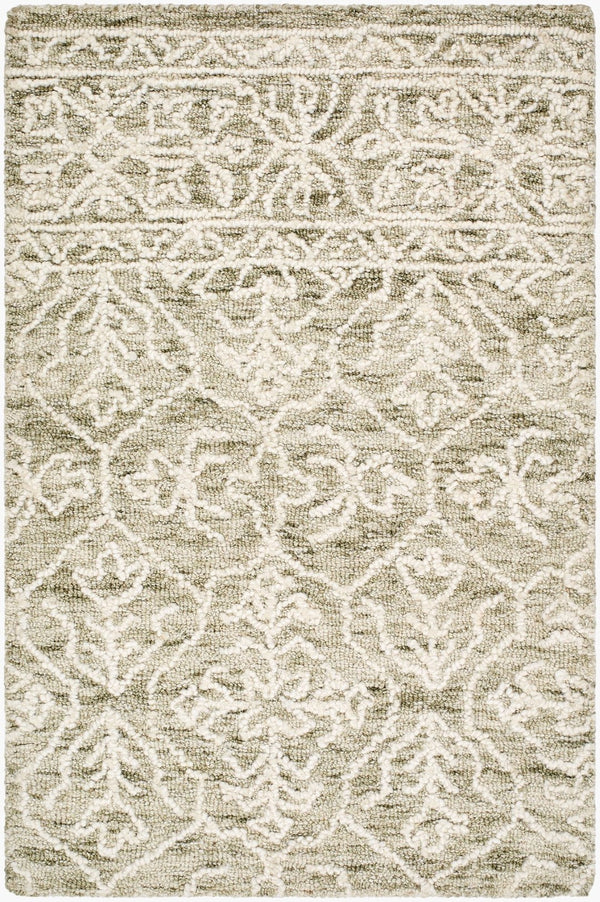 Livabliss Sicily Collection Hand Tufted Wool Rug Artisan Texture for Entryways and Bedrooms Sage, Ivory 2' x 3' SCY2306-23