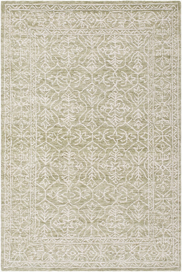 Livabliss Sicily Collection Hand Tufted Wool Rug Artisan Texture for Entryways and Bedrooms Sage, Ivory 9' x 12' SCY2306-912