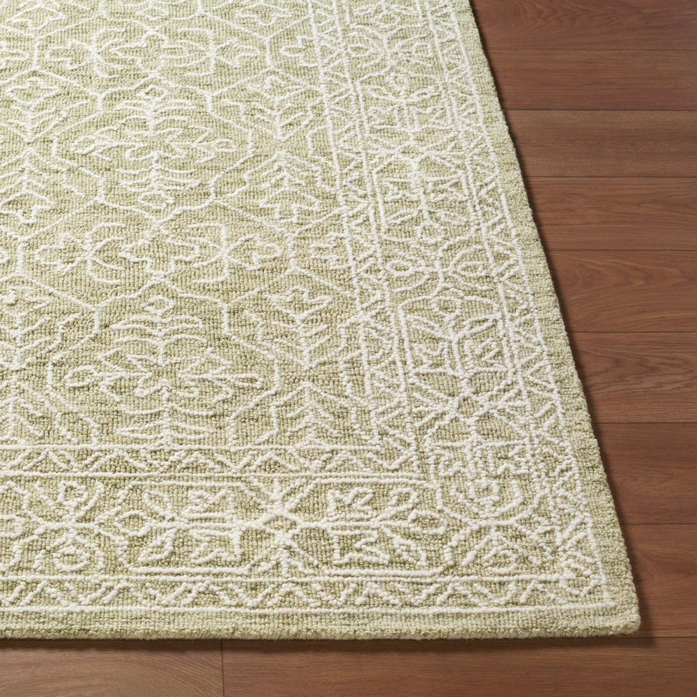 Livabliss Sicily Collection Hand Tufted Wool Rug Artisan Texture for Entryways and Bedrooms Sage, Ivory 2' x 3' SCY2306-23