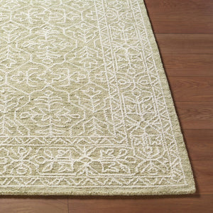Livabliss Sicily Collection Hand Tufted Wool Rug Artisan Texture for Entryways and Bedrooms Sage, Ivory 9' x 12' SCY2306-912