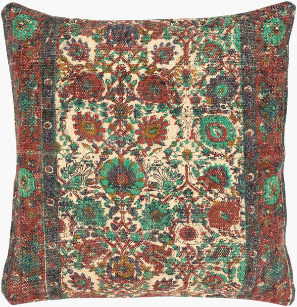 Surya Shadi 20" X 20" Global-inspired Accent Pillow - Elegant Jute & Cotton Design For Home Decor Charm Yellow Jute,Cotton Sd005-2020d