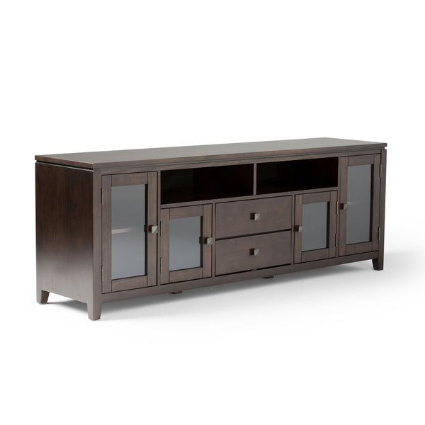 English Elm Cosmopolitan 72" Wide Tv Media Stand - Elegant Mahogany Brown With Ample Storage & Cable Management B136P159523