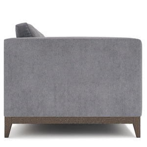 Bernhardt Bernhardt Noel Loveseat In Grey Fabric With Feather-Down Cushions, Low Profile & Portobello Base - Made to Order P7325A