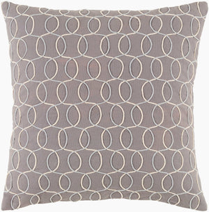Surya Solid Bold Ii Sdb-003 18"X18" Durable Cotton Accent Pillow To Elevate Your Modern Decor Style Gray Cotton,Cotton Sdb003-1818