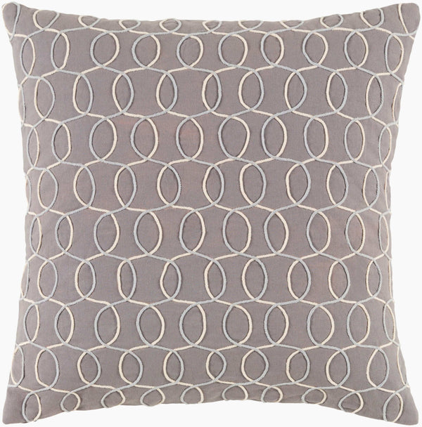 Surya Solid Bold Ii Sdb-003 18"X18" Durable Cotton Accent Pillow To Elevate Your Modern Decor Style Gray Cotton,Cotton Sdb003-1818
