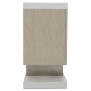 Bernhardt Bernhardt Solaria Sideboard With Shiny Nickel Cast-Aluminum Panels, White Oak Veneer, Soft-Close Doors 310131