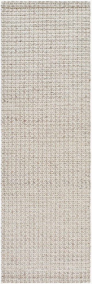 Livabliss Sundance Handwoven Wool Blend Geometric Area Rug for Living Room Transitional Decor Ivory, Tan 2'6" x 8' SDC2300-268