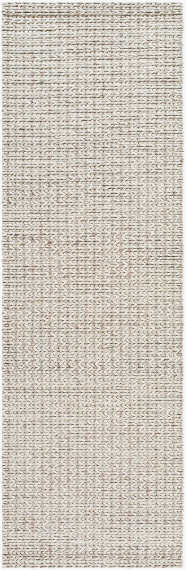 Livabliss Sundance Handwoven Wool Blend Geometric Area Rug for Living Room Transitional Decor Ivory, Tan 2'6" x 8' SDC2300-268