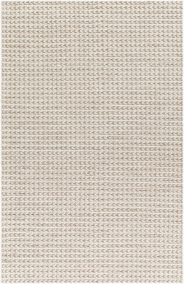 Livabliss Sundance Handwoven Wool Blend Geometric Area Rug for Living Room Transitional Decor Ivory, Tan 10' x 14' SDC2300-1014