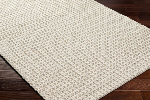 Livabliss Sundance Handwoven Wool Blend Geometric Area Rug for Living Room Transitional Decor Ivory, Tan 10' x 14' SDC2300-1014