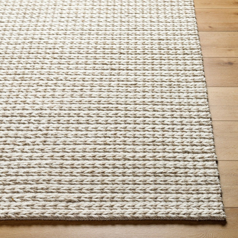 Livabliss Sundance Handwoven Wool Blend Geometric Area Rug for Living Room Transitional Decor Ivory, Tan 10' x 14' SDC2300-1014