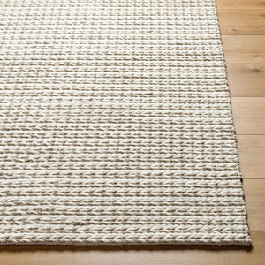 Livabliss Sundance Handwoven Wool Blend Geometric Area Rug for Living Room Transitional Decor Ivory, Tan 10' x 14' SDC2300-1014