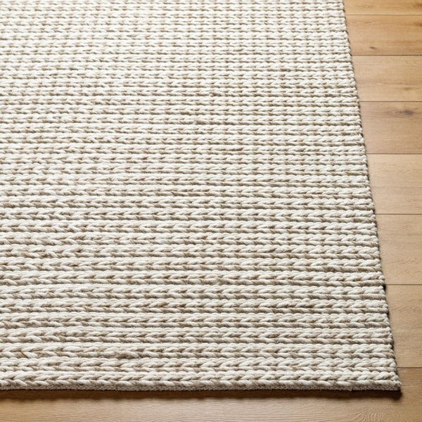 Livabliss Sundance Handwoven Wool Blend Geometric Area Rug for Living Room Transitional Decor Ivory, Tan 10' x 14' SDC2300-1014