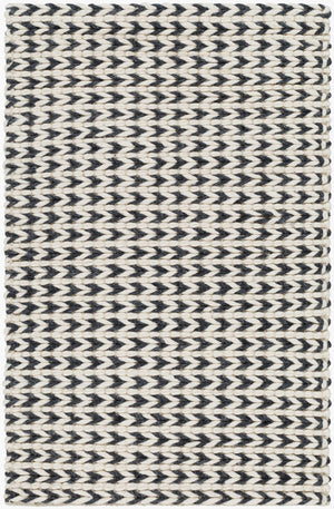 Livabliss Sundance Hand-woven Geometric Area Rug Wool Blend Soft Pile for Living Rooms Ivory, Black 2' x 3' SDC2301-23