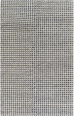 Livabliss Sundance Hand-woven Geometric Area Rug Wool Blend Soft Pile for Living Rooms Ivory, Black 6' x 9' SDC2301-69