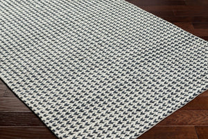 Livabliss Sundance Hand-woven Geometric Area Rug Wool Blend Soft Pile for Living Rooms Ivory, Black 2'6" x 8' SDC2301-268