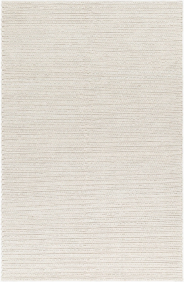 Livabliss Sundance Hand Woven Geometric Area Rug Wool Blend for Living Room or Bedroom Ivory 6' x 9' SDC2302-69