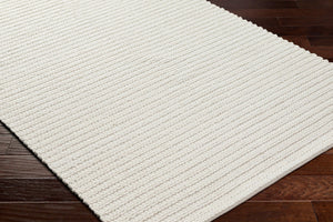 Livabliss Sundance Hand Woven Geometric Area Rug Wool Blend for Living Room or Bedroom Ivory 6' x 9' SDC2302-69