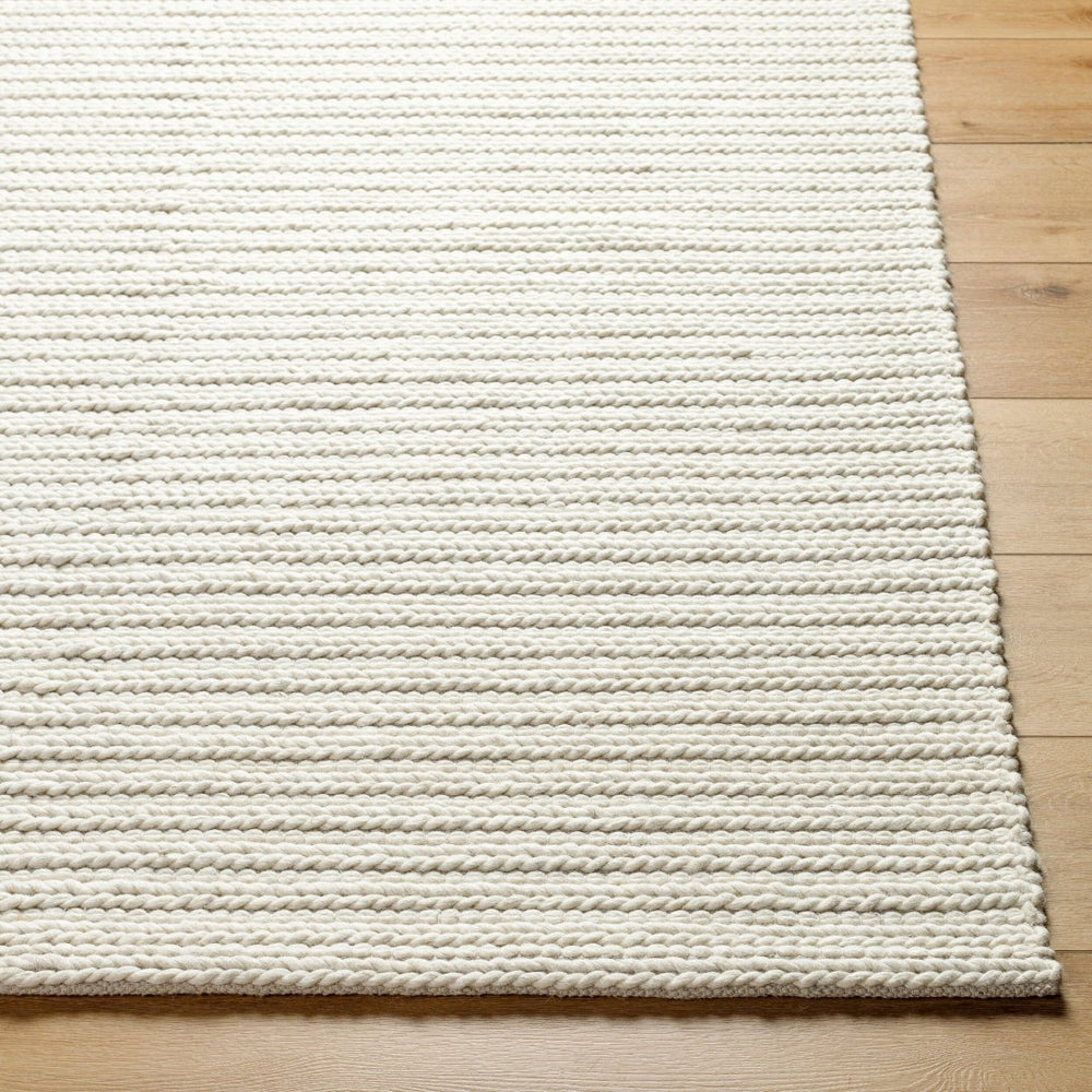 Livabliss Sundance Hand Woven Geometric Area Rug Wool Blend for Living Room or Bedroom Ivory 6' x 9' SDC2302-69