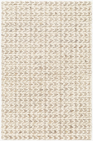 Livabliss Sundance Handwoven Wool Blend Geometric Area Rug for Living Room or Bedroom Ivory, Beige 2'6" x 8' SDC2303-268
