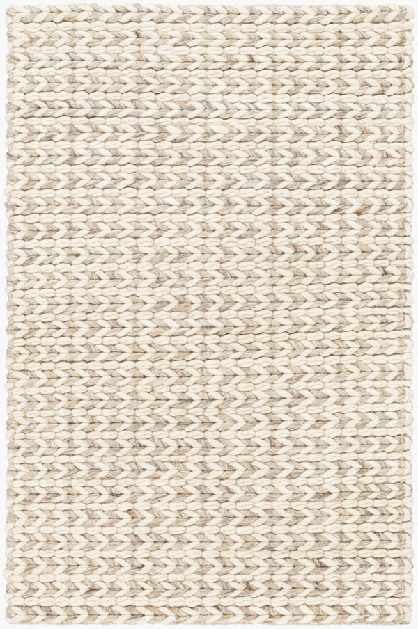 Livabliss Sundance Handwoven Wool Blend Geometric Area Rug for Living Room or Bedroom Ivory, Beige 2'6" x 8' SDC2303-268