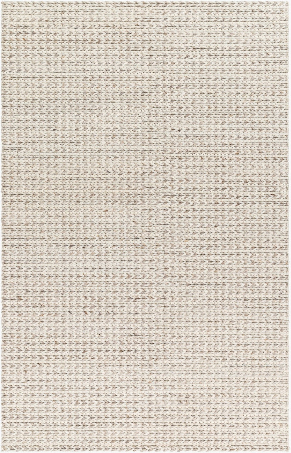 Livabliss Sundance Handwoven Wool Blend Geometric Area Rug for Living Room or Bedroom Ivory, Beige 8' x 10' SDC2303-810