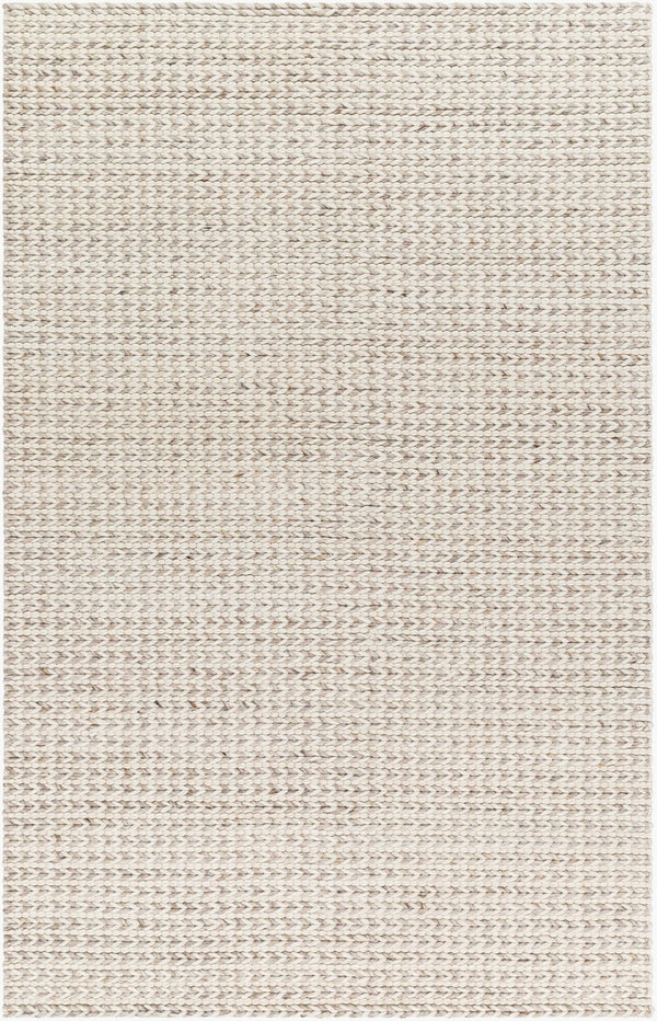 Livabliss Sundance Handwoven Wool Blend Geometric Area Rug for Living Room or Bedroom Ivory, Beige 8' x 10' SDC2303-810