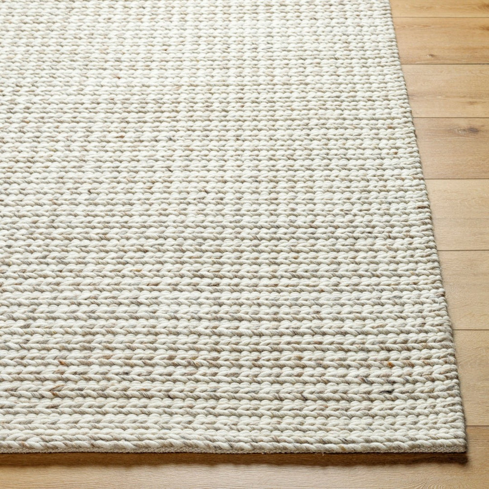 Livabliss Sundance Handwoven Wool Blend Geometric Area Rug for Living Room or Bedroom Ivory, Beige 8' x 10' SDC2303-810