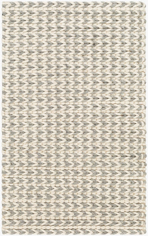 Livabliss Sundance Handwoven Geometric Area Rug Wool Blend Earthy Tones for Large Living Spaces Ivory, Dove Gra 2'6" x 8' SDC2304-268