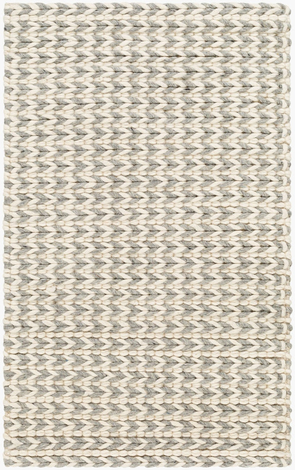 Livabliss Sundance Handwoven Geometric Area Rug Wool Blend Earthy Tones for Large Living Spaces Ivory, Dove Gra 2'6" x 8' SDC2304-268