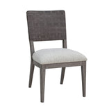 Scott Living Home Griffith Woven Back Side Chair Gray with Light Wood Finish P367DJ270 Pulaski Furniture