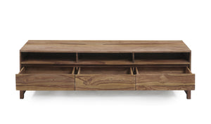 Porter Designs Porter Urban Solid Sheesham Wood Tv Stand - Modern Design, Sustainable, Natural Finish For Home Elegance Brown Wood 06-117-03-1436