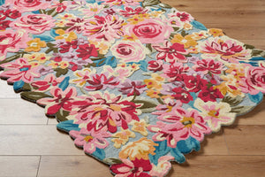 Surya Shindig Collection Sdg-2300 Handmade 2' X 3' Luxurious Viscose & Wool Rug For Elegant Home Decor Rose Wool,Viscose Sdg2300-23