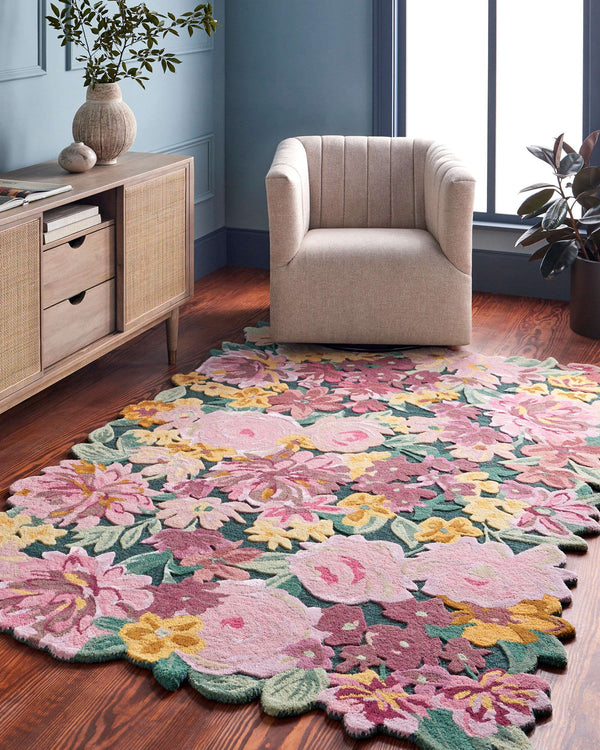 Surya Shindig Collection Sdg-2300 Handmade 2' X 3' Luxurious Viscose & Wool Rug For Elegant Home Decor Rose Pink Wool,Viscose Sdg2301-810