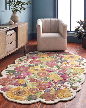 Surya Shindig Collection Sdg-2300 Handmade 2' X 3' Luxurious Viscose & Wool Rug For Elegant Home Decor Buttercup Yellow Wool,Viscose Sdg2302-23