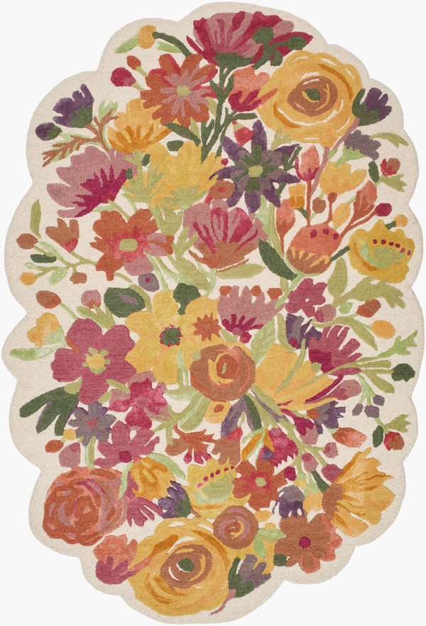 Surya Shindig Collection Sdg-2300 Handmade 2' X 3' Luxurious Viscose & Wool Rug For Elegant Home Decor Buttercup Yellow Wool,Viscose Sdg2302-23