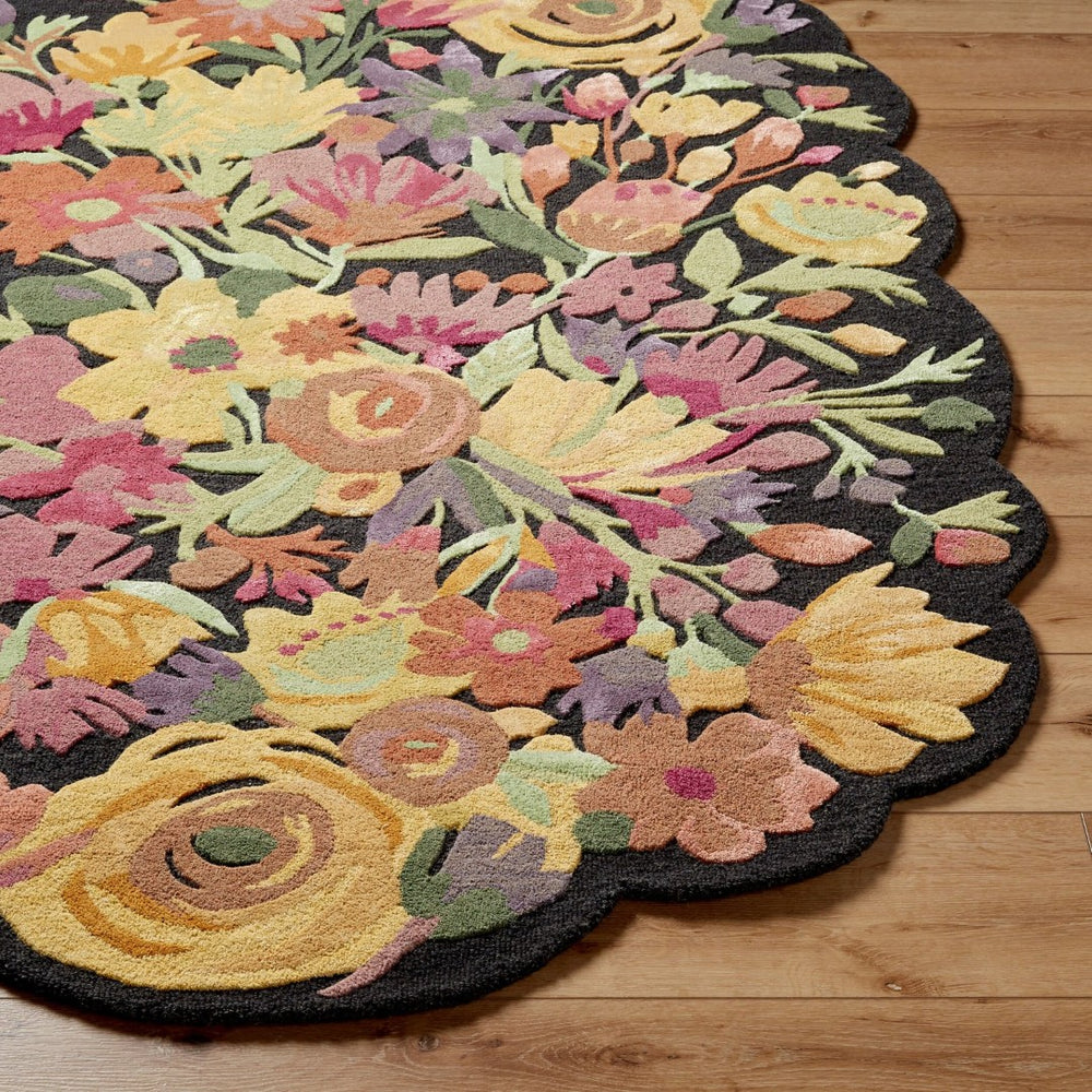 Livabliss Shindig Hand Tufted Wool Viscose Accent Rug Artisan Crafted for Entryway or Layering Black, Mustard 2' x 3' SDG2303-23