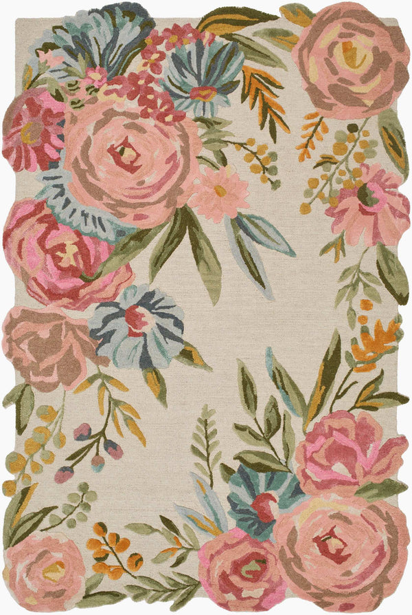 Surya Shindig Collection Sdg-2300 Handmade 2' X 3' Luxurious Viscose & Wool Rug For Elegant Home Decor Blush Pink Wool,Viscose Sdg2308-576
