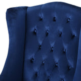 Christopher Knight Home® - Noble House - Toddman High-Back Navy Blue Velvet Club Chair