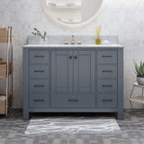 Christopher Knight Home® - Noble House - - 49'' Cararra White Marble Vanity Top&Ceramic Sink