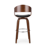 Christopher Knight Home® - Noble House - Clyo Mid-Century Modern Upholstered Swivel Barstool