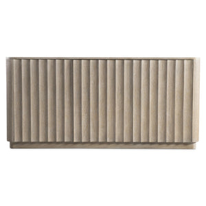 Bernhardt Bernhardt Loggia Buffet With Fluted Doors, Wire-Brushed Oak Aria Finish, Rounded Top & Ample Storage 345132