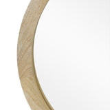 Christopher Knight Home® - Noble House - Cheval Modern Round Mirror with Mango Wood Frame