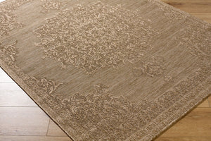 Livabliss Sandra Flatweave Polypropylene Area Rug Machine Woven for Indoor Outdoor High Traffic Spaces Beige, Mustard 5'3" x 7' SDR2300-537